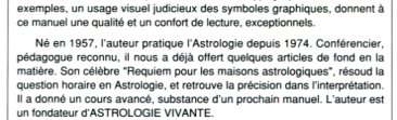 large diffusion de la dénomination ASTROLOGIE VIVANTE